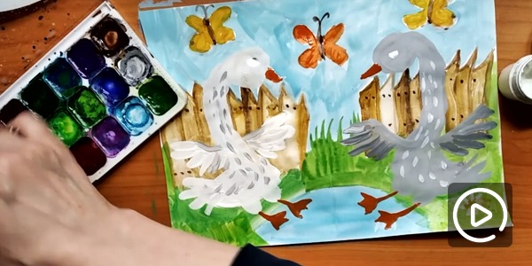 Урок рисования «Монотипия»